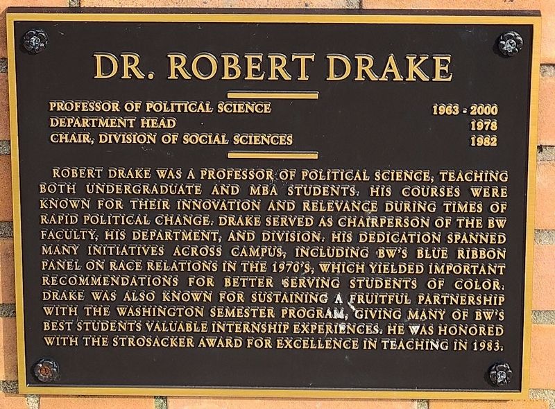 Dr. Robert Drake Marker image. Click for full size.