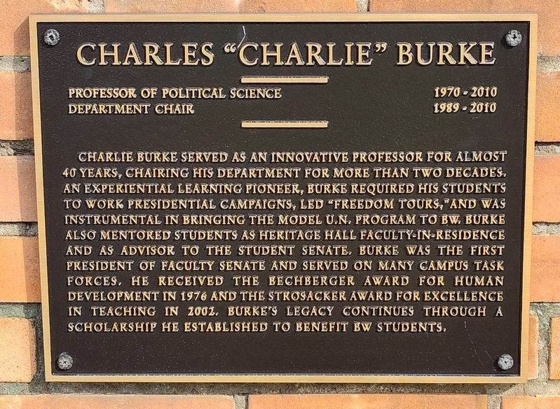 Charles "Charlie" Burke Marker image. Click for full size.
