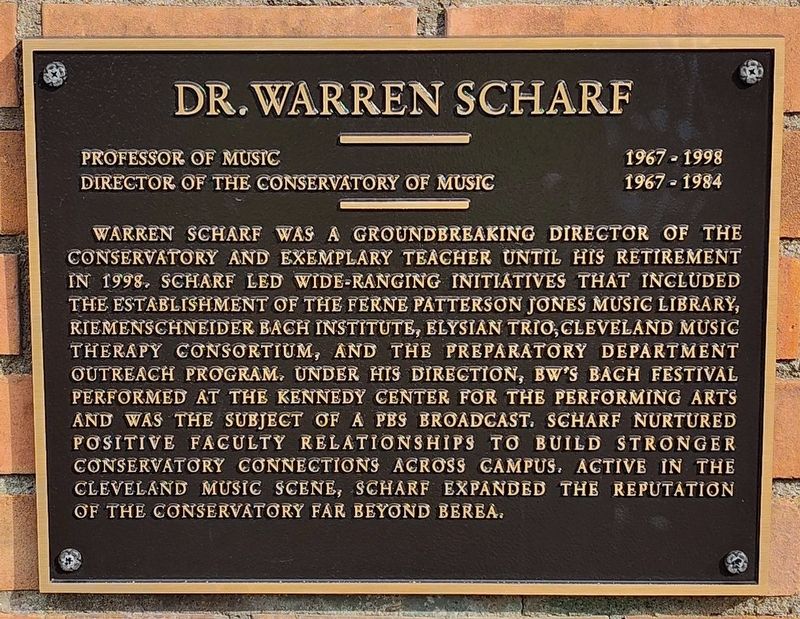 Dr. Warren Scharf Marker image. Click for full size.