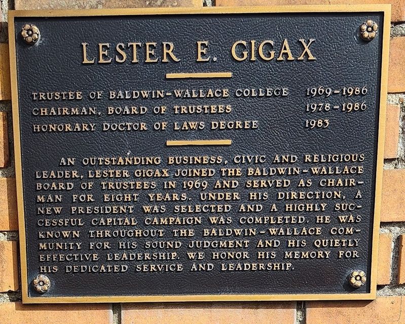 Lester E. Gigax Marker image. Click for full size.