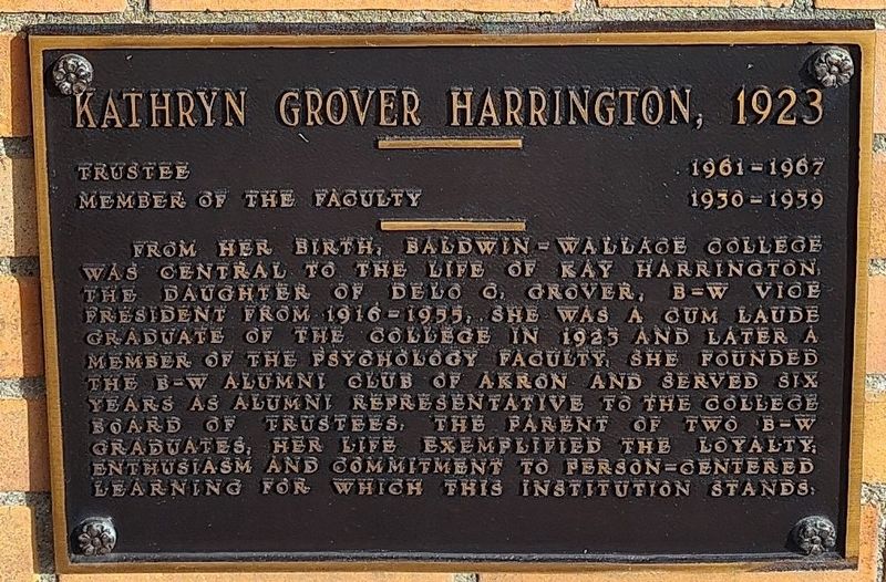 Kathryn Grover Harrington, 1923 Marker. Click for full size. Kathryn Grover Harrington, 1923 Marker image. Click for full size.