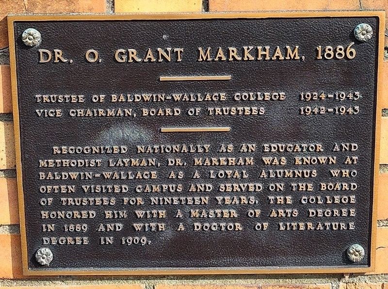 Dr. O. Grant Markham, 1886 Marker image. Click for full size.