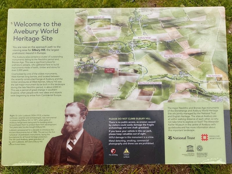 Welcome to the Avebury World Heritage Site Marker. Click for full size. Welcome to the Avebury World Heritage Site Marker image. Click for full size.