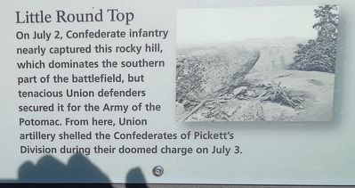 Little Round Top Marker. Click for full size. Little Round Top Marker image. Click for full size.