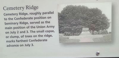 Cemetery Ridge Marker. Click for full size. Cemetery Ridge Marker image. Click for full size.