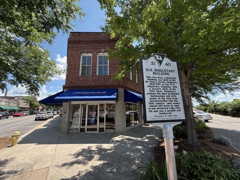 H.H. Singletary Building Marker in front of the building. Click for full size. H.H. Singletary Building Marker in front of the building image. Click for full size.