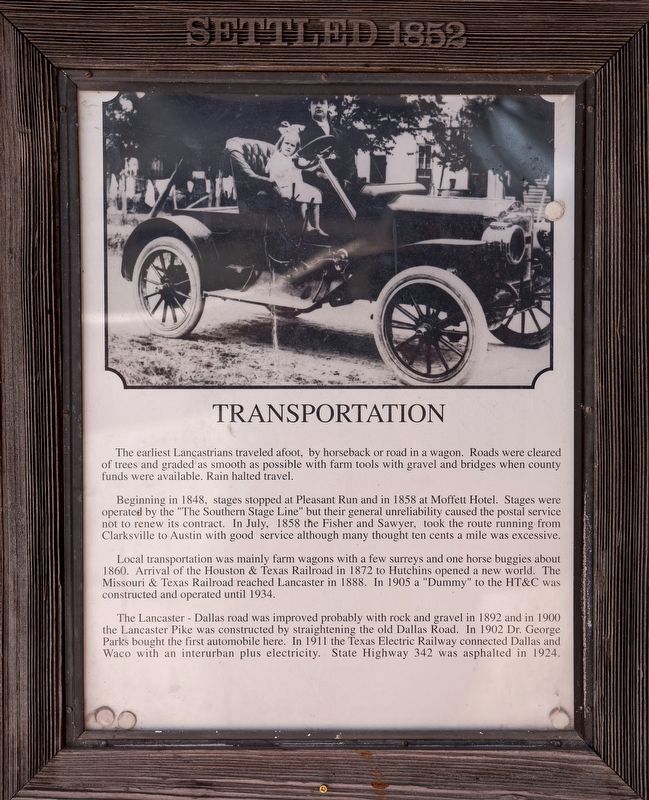 Transportation Marker image. Click for full size.