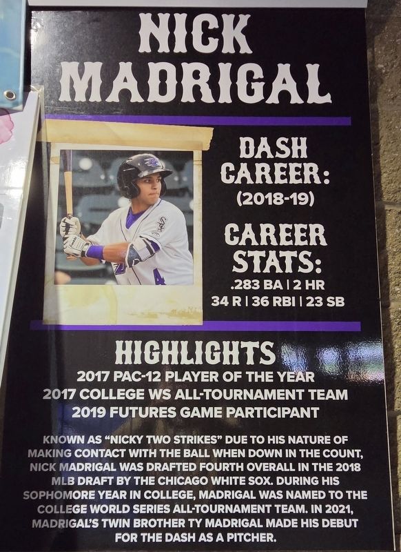 Nick Madrigal Marker image. Click for full size.