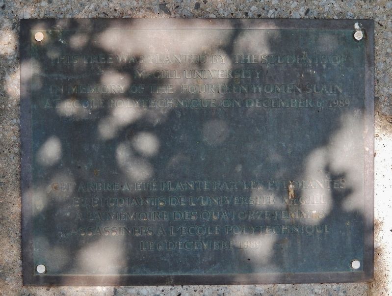 �cole Polytechnique Massacre Marker image. Click for full size.