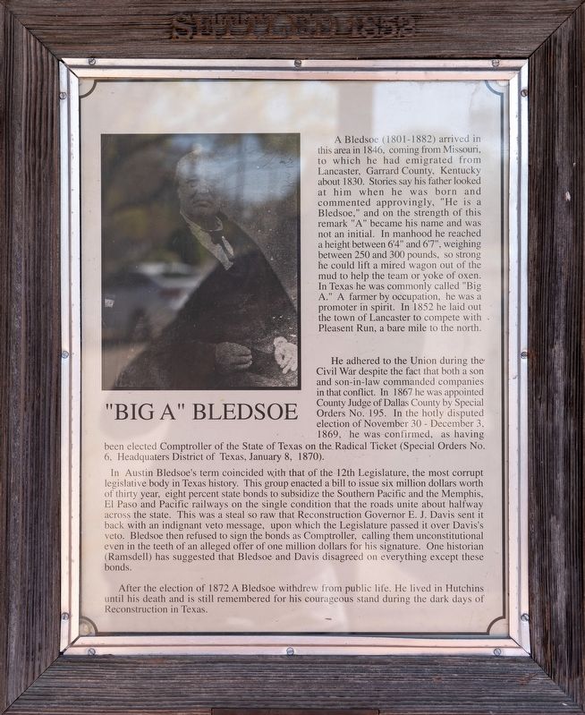 "Big A" Bledsoe Marker. Click for full size. "Big A" Bledsoe Marker image. Click for full size.