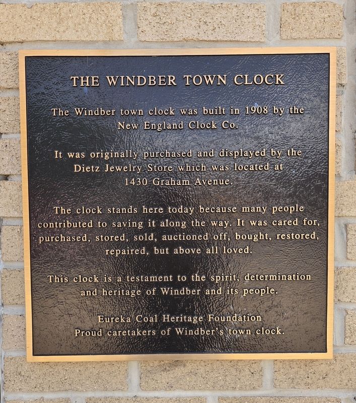 The Windber Town Clock Marker image. Click for full size.