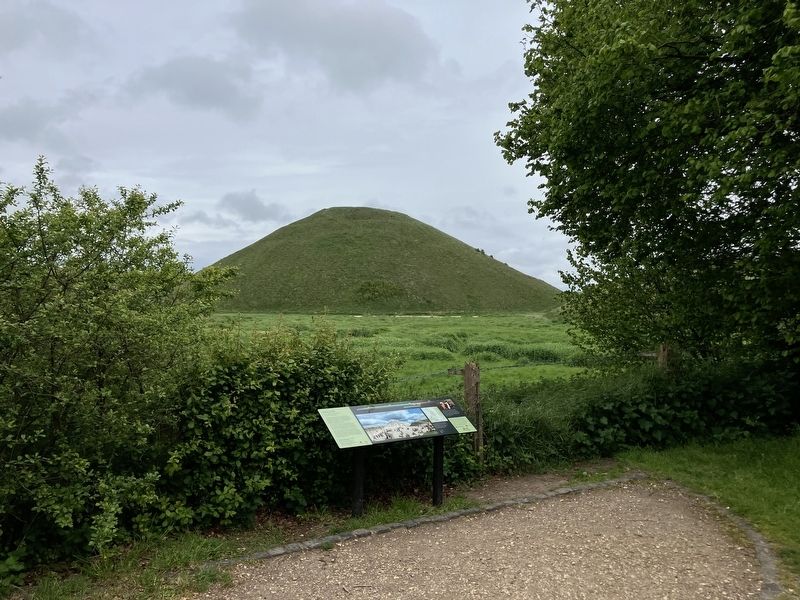 Silbury Hill with marker in foreground. Click for full size. Silbury Hill with marker in foreground image. Click for full size.