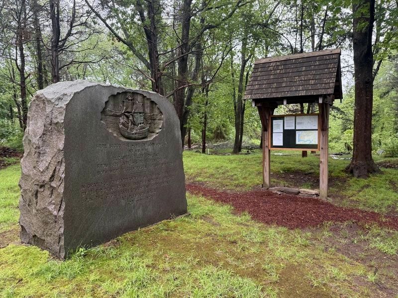 The Home of John Howland and his Wife Marker image. Click for full size.