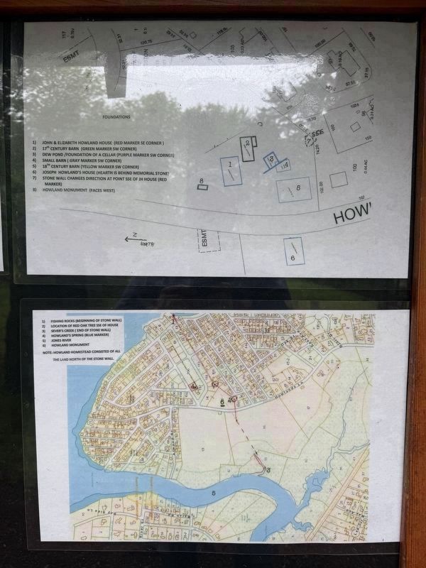 Map of John Howland Land Grant and Home Site image. Click for full size.