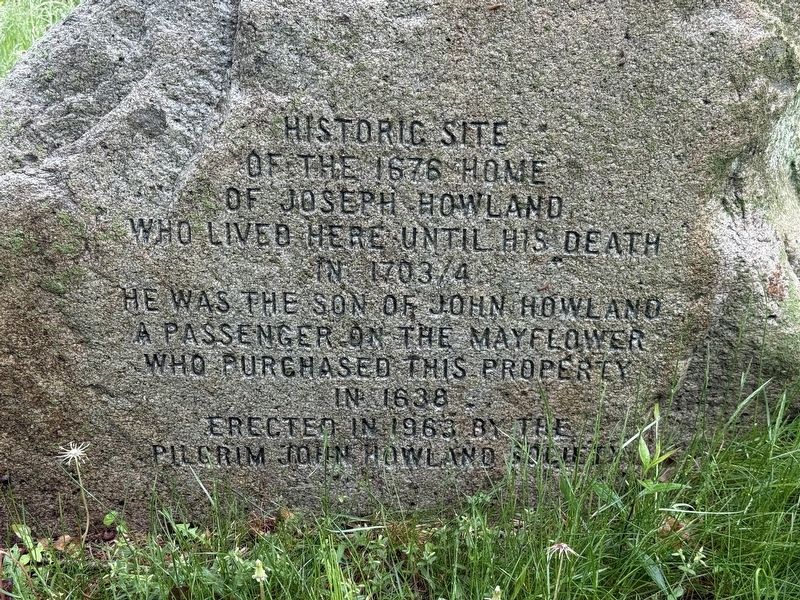 Historic Site of Home of Joseph Howland Marker. Click for full size. Historic Site of Home of Joseph Howland Marker image. Click for full size.
