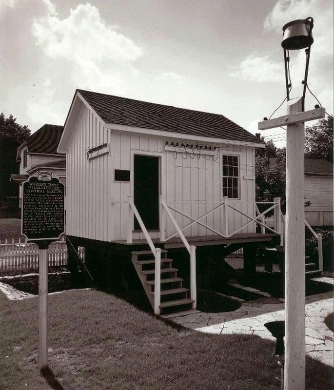 World's First Hydroelectric Central Station marker and station reproduction. Click for full size. World's First Hydroelectric Central Station marker and station reproduction image. Click for full size.