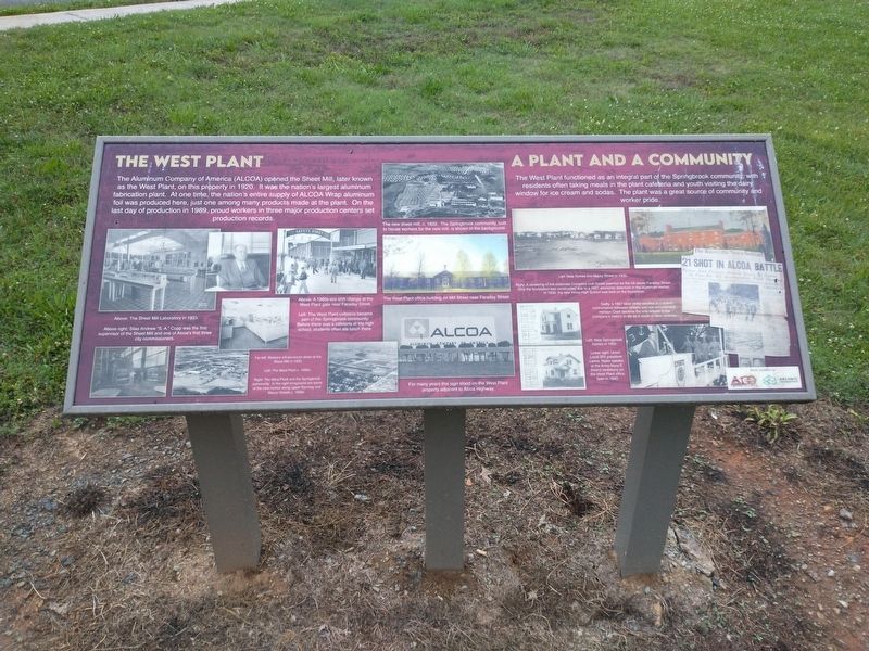 The West Plant / A Plant and A Community Marker image. Click for full size.