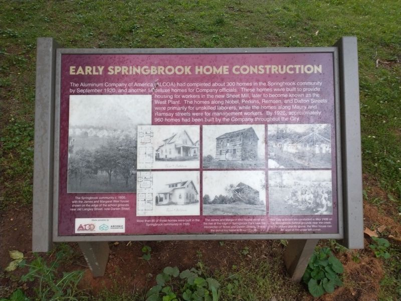 Early Springbrook Home Construction Marker image. Click for full size.