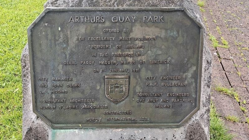 Arthur’s Quay Park Marker. Click for full size. Arthur’s Quay Park Marker image. Click for full size.