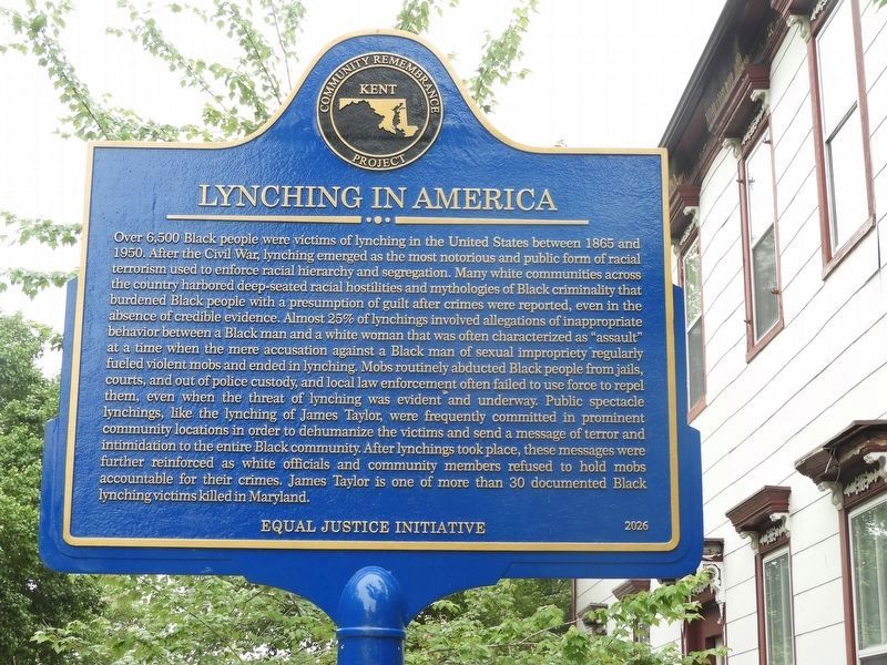 Lynching in America side of the marker image. Click for full size.