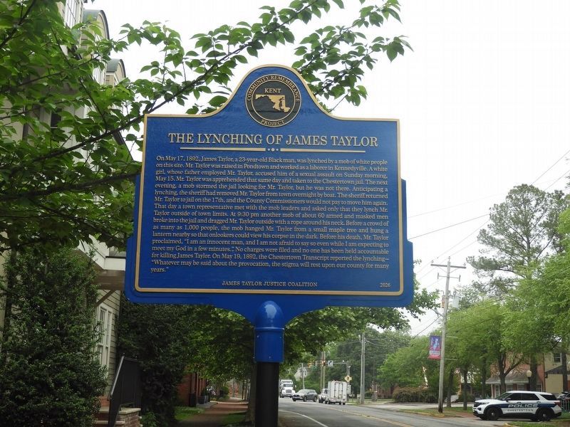 The Lynching of James Taylor side of the marker image. Click for full size.
