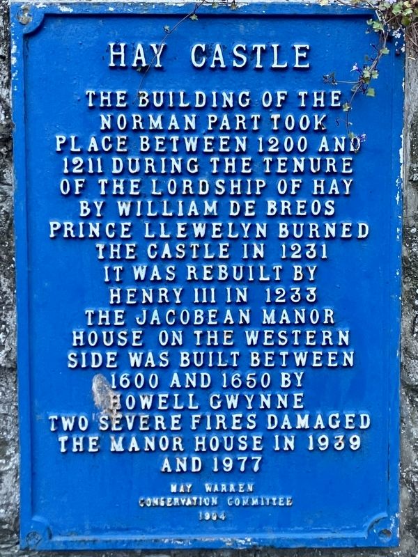 Hay Castle Marker. Click for full size. Hay Castle Marker image. Click for full size.
