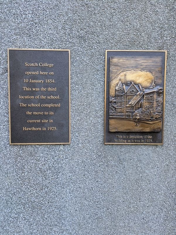Scotch College Marker. Click for full size. Scotch College Marker image. Click for full size.