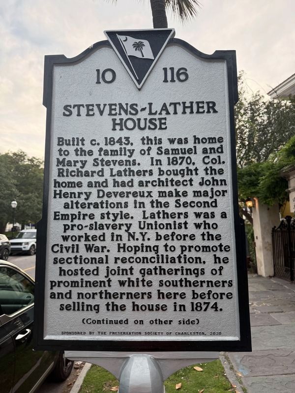 Stevens-Lather House side of the marker. Click for full size. Stevens-Lather House side of the marker image. Click for full size.