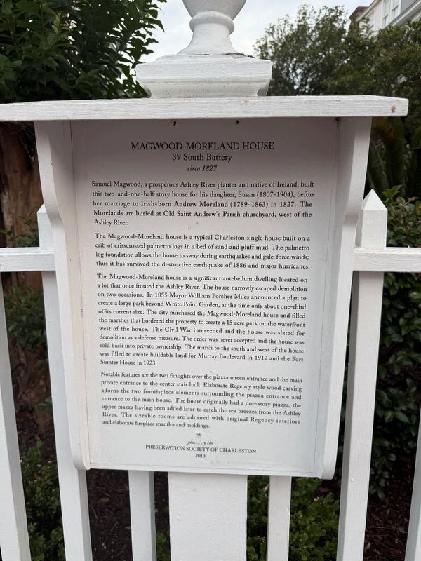 Magwood-Moreland House Marker. Click for full size. Magwood-Moreland House Marker image. Click for full size.