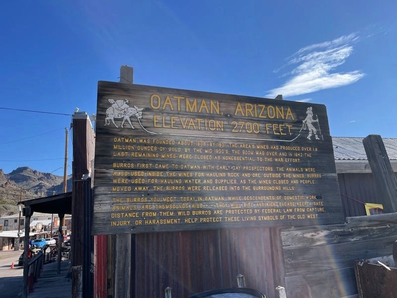 Oatman, Arizona Marker image. Click for full size.