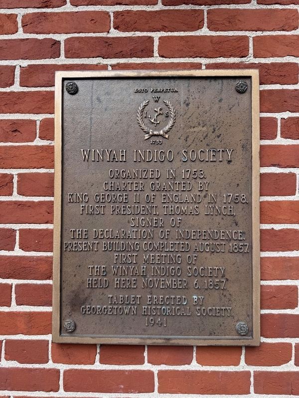 Winyah Indigo Society Marker. Click for full size. Winyah Indigo Society Marker image. Click for full size.