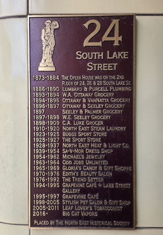 24 South Lake Street Marker. Click for full size. 24 South Lake Street Marker image. Click for full size.