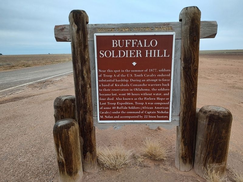 Buffalo Soldier Hill Marker. Click for full size. Buffalo Soldier Hill Marker image. Click for full size.