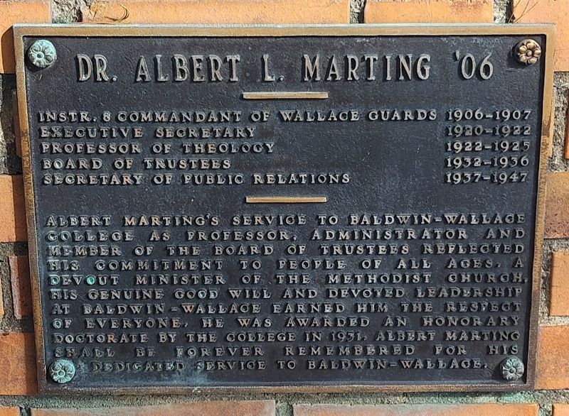 Dr. Albert L. Marting �06 Marker image. Click for full size.