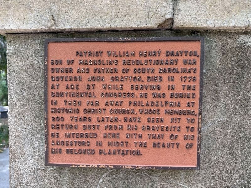 William Henry Drayton Marker image. Click for full size.