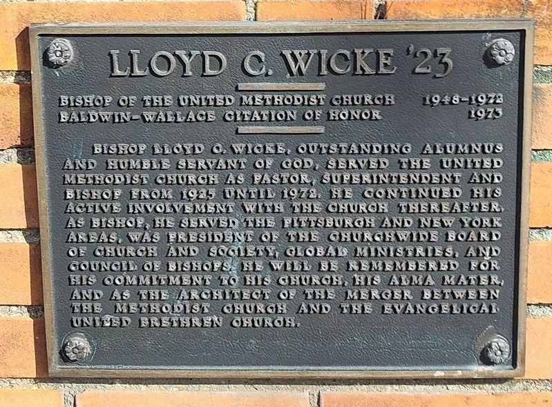 Lloyd C. Wicke '23 Marker image. Click for full size.