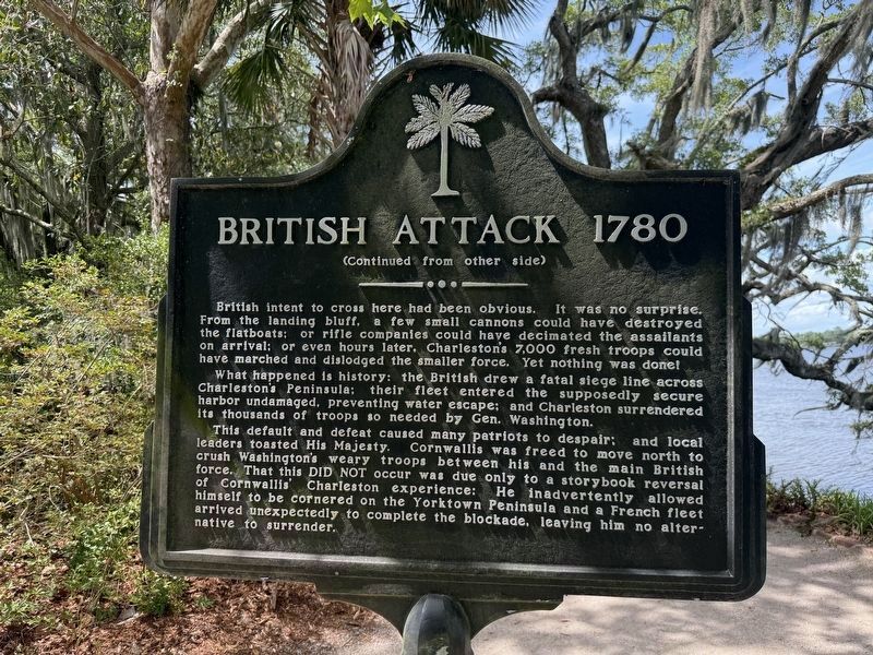 British Attack 1780 Marker. Click for full size. British Attack 1780 Marker image. Click for full size.