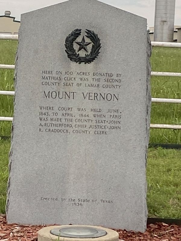 Mount Vernon Marker image. Click for full size.