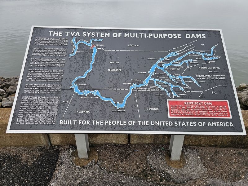 The TVA System of Multi-Purpose Dams Marker image. Click for full size.