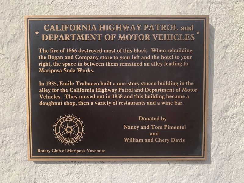 California Highway Patrol and Department of Motor Vehicles Marker image. Click for full size.