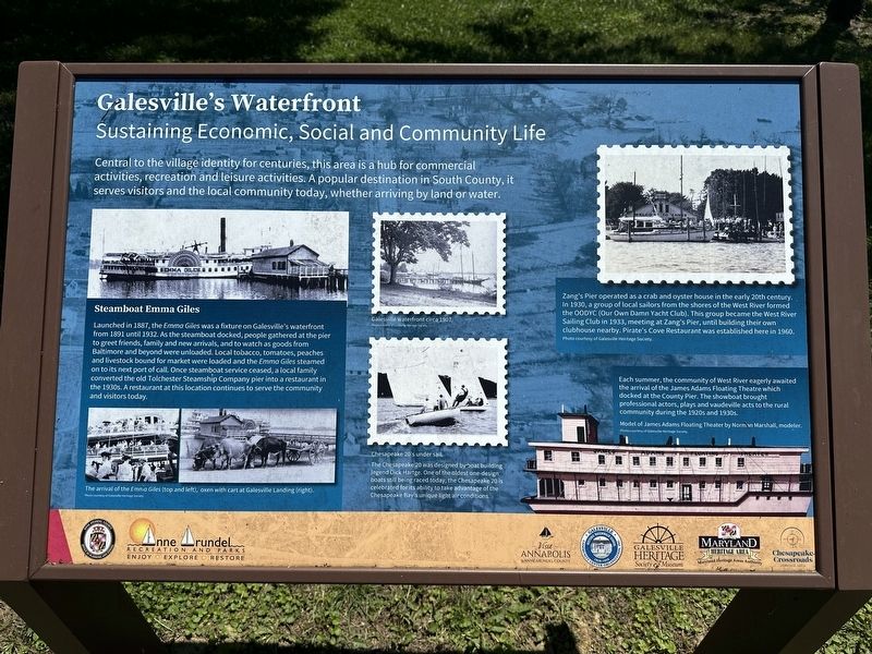 Galesville's Waterfront Marker image. Click for full size.
