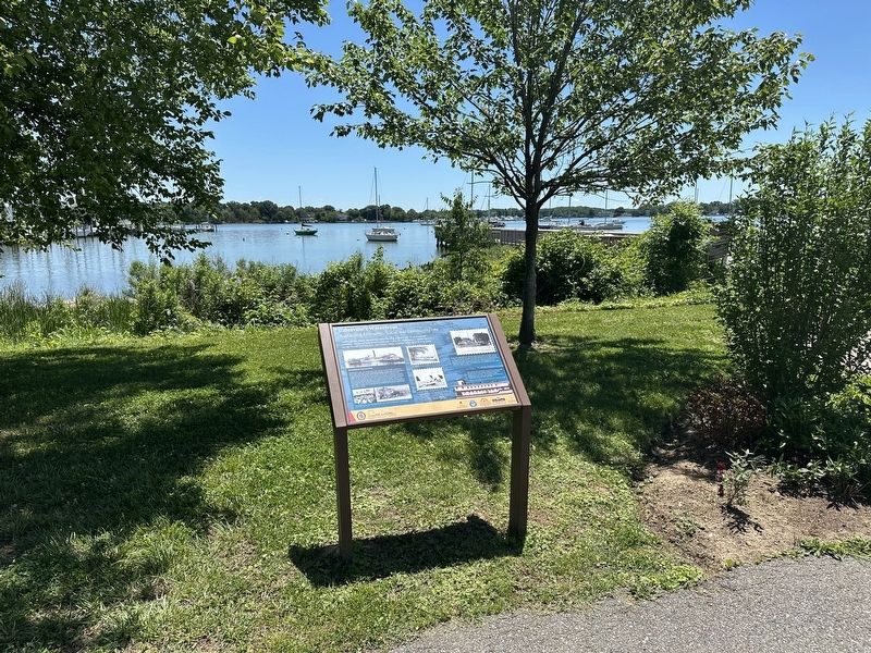 Galesville's Waterfront Marker - wide view image. Click for full size.