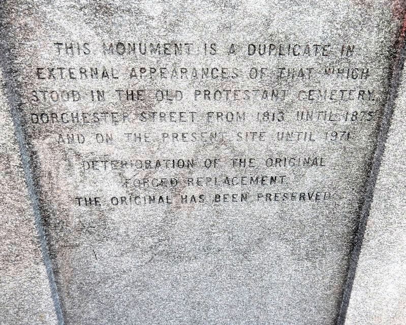 The Honourable James McGill Monument image. Click for full size.