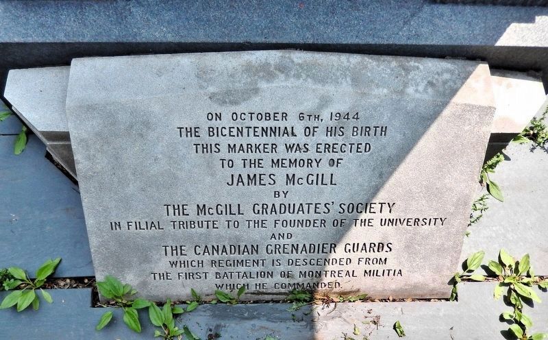 James McGill Bicentennial Tribute Marker image. Click for full size.