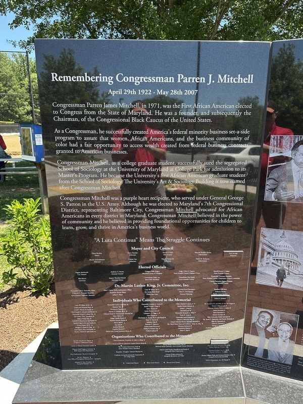 Remembering Congressman Parren J. Mitchell Marker image. Click for full size.