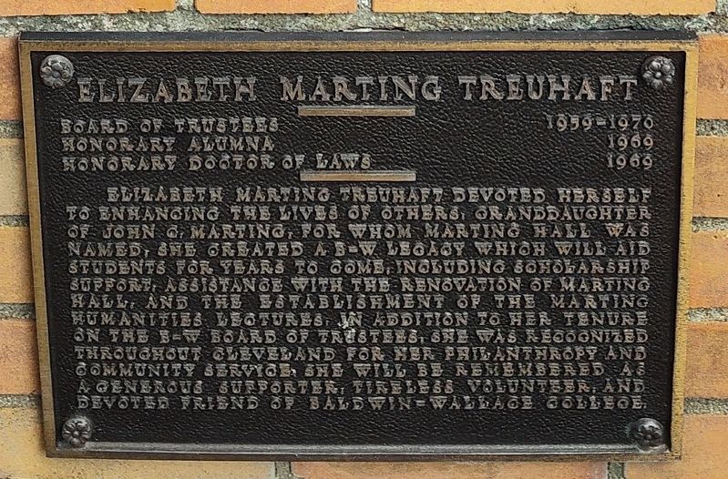 Elizabeth Marting Treuhaft Marker image. Click for full size.