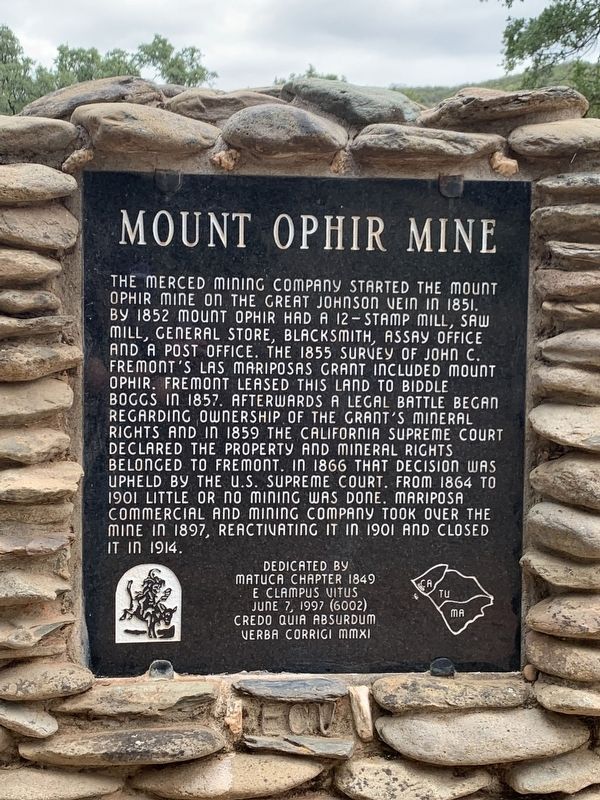 Mount Ophir Mine Marker image. Click for full size.