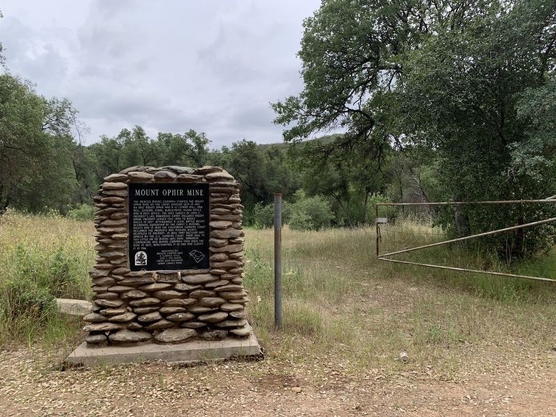 Mount Ophir Mine Marker image. Click for full size.