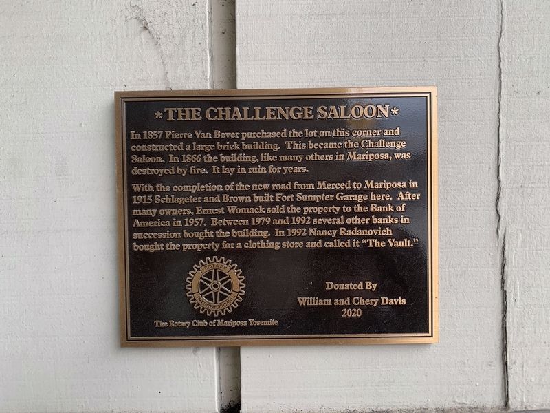 The Challenge Saloon Marker image. Click for full size.
