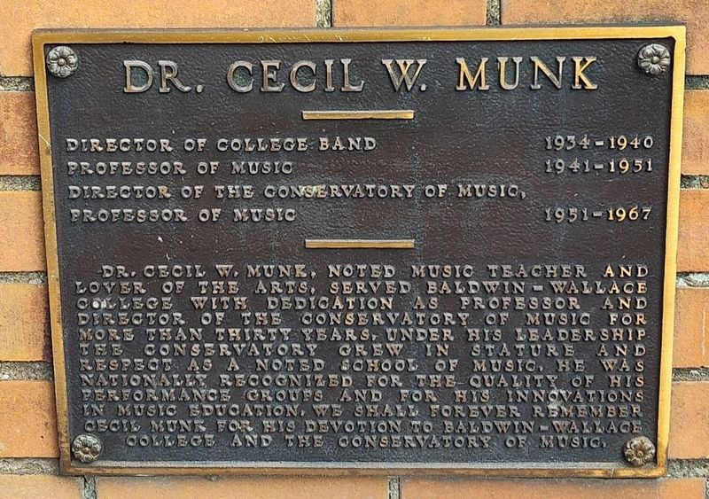 Dr. Cecil W. Munk Marker. Click for full size. Dr. Cecil W. Munk Marker image. Click for full size.